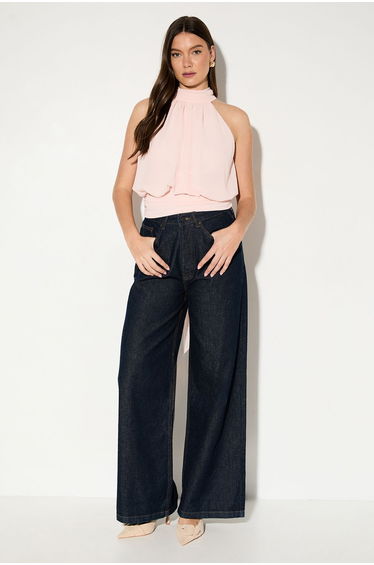 Premium Chiffon Scarf Neck Top