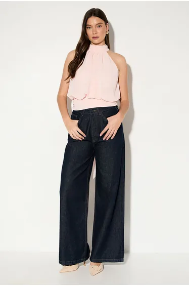 Premium Chiffon Scarf Neck Top