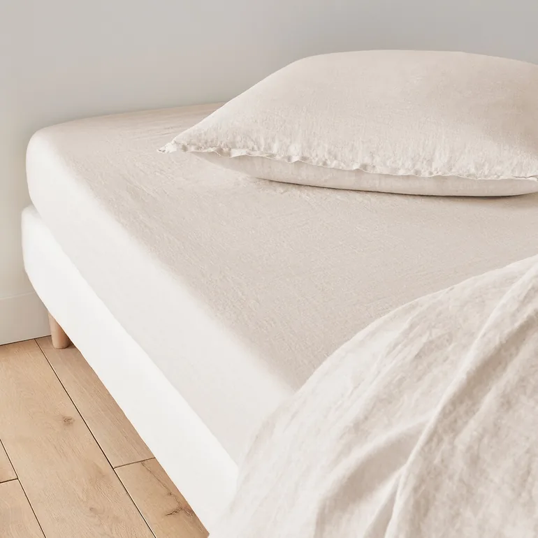 Washed Linen Fitted Sheet - 1