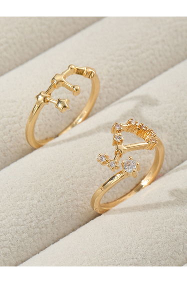 Set of 2 - Gold Embellished Rings
