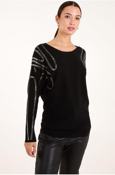 Embellished Shoulder Jumper