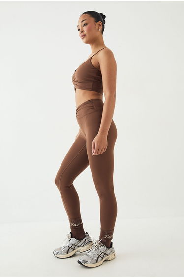DSGN Studio Sculpt Ruched Waist High Waist Legging - mocha