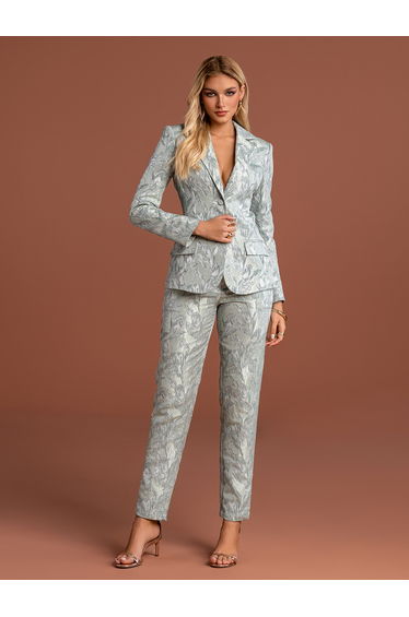 Mint Green Suit Set: Elegant Professional Commuter Two-Piece Set