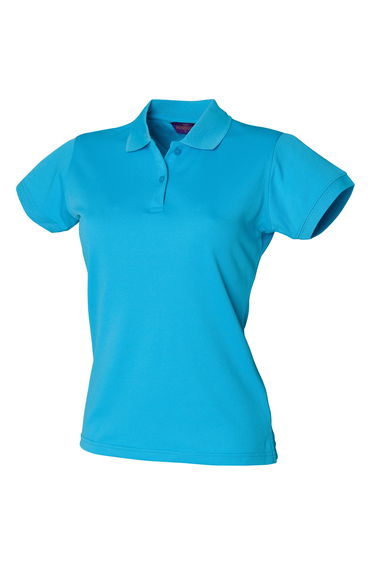 Henbury Womens/Ladies Coolplus® Fitted Polo Shirt - Turquoise