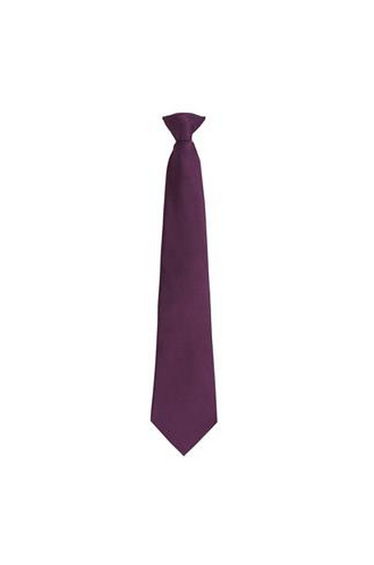 Premier Mens Fashion ”Colours” Work Clip On Tie - Purple