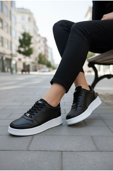 Black-White Women's Sneakers