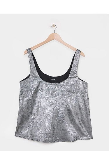 Silver Scoop Vest
