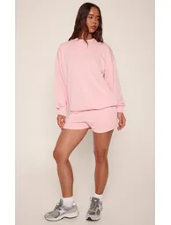 Baby Pink PRETTYLITTLETHING Embossed Sweat Shorts