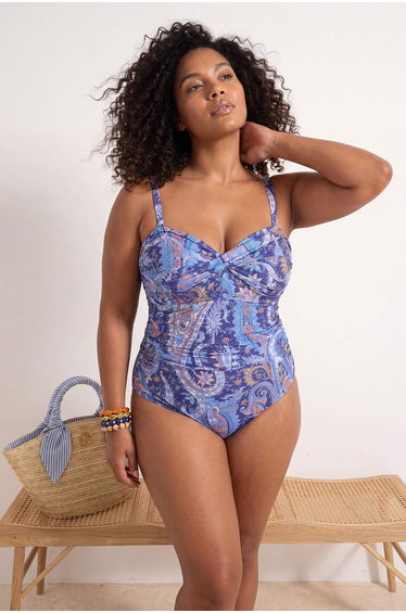 Multicolor Floral Print Plus Size Swimsuit