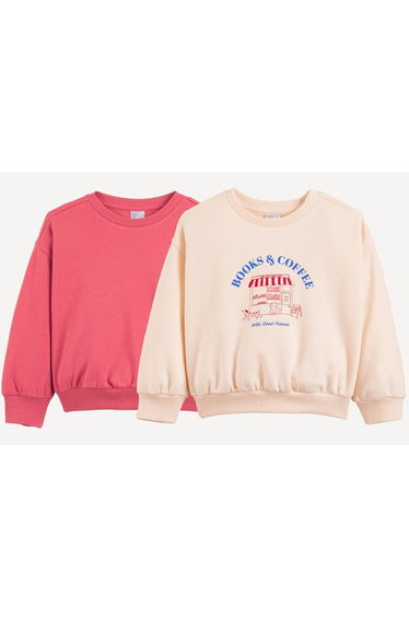 Pack of 2 Crew Neck Fleece Sweatshirts