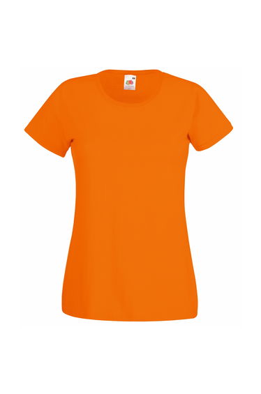 Fruit Of The Loom Ladies/Womens Lady-Fit Valueweight Short Sleeve T-Shirt (Pack Of 5) - Orange