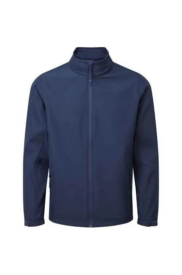 Premier Mens Recycled Wind Resistant Soft Shell Jacket - Navy