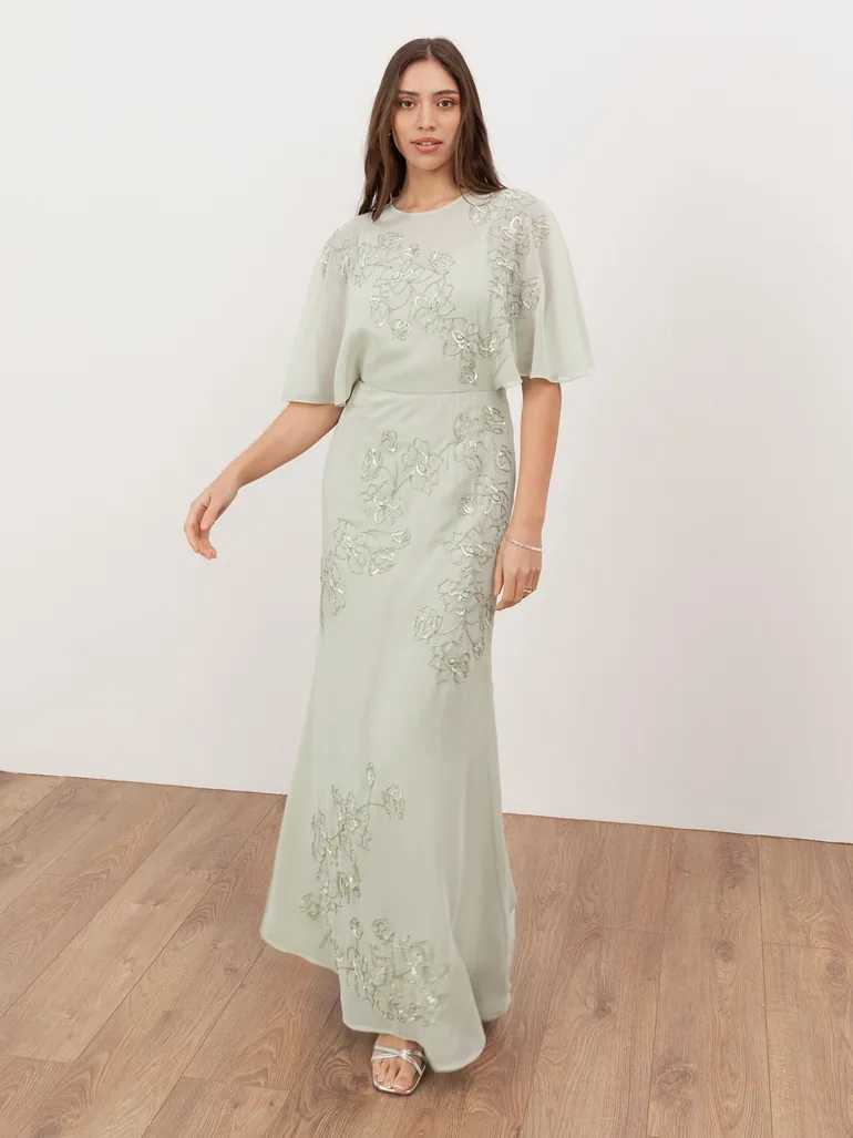 solid blue maxi dress Blue Solid Surplice Maxi Dress – Gabi Swimwear