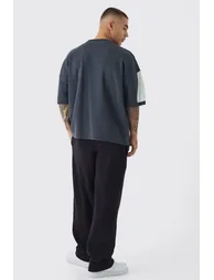 تيشيرت محبوك بتصميم واسع - 1