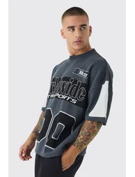 تيشيرت محبوك بتصميم واسع