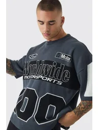 تيشيرت محبوك بتصميم واسع - 2