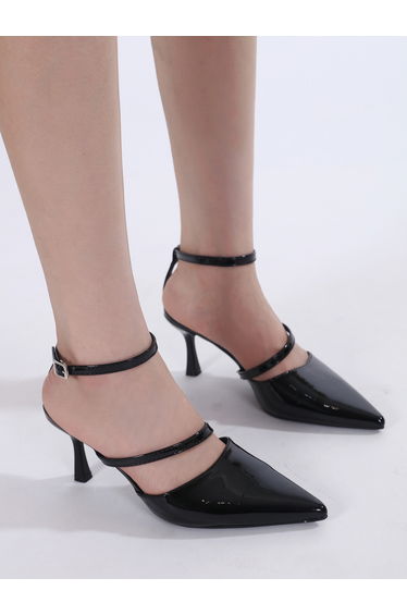 Plain Pointed Toe Stiletto Heel Sandals