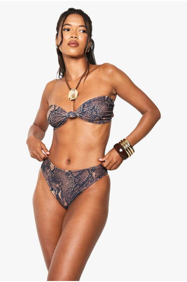 Swimwear Essentials Snake Print High Waist Brief