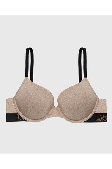 Smooth Lightly Lined Demi Bra in Leafless Tree Heather