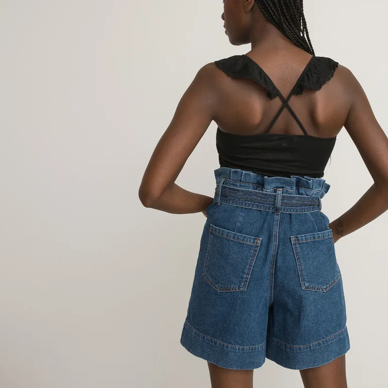 Linen Ruffled Strap Cami - 3