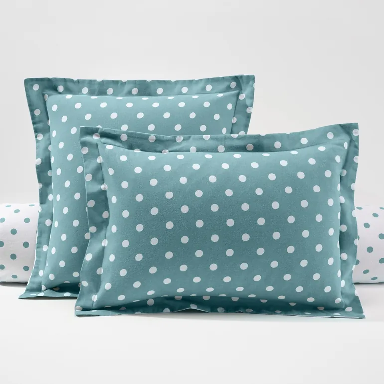 CLARISSE Polka Dot Cotton Flannel Pillowcase