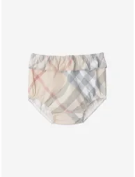 Burberry Baby Girls Emmeline Check Dress Set in Beige - 2