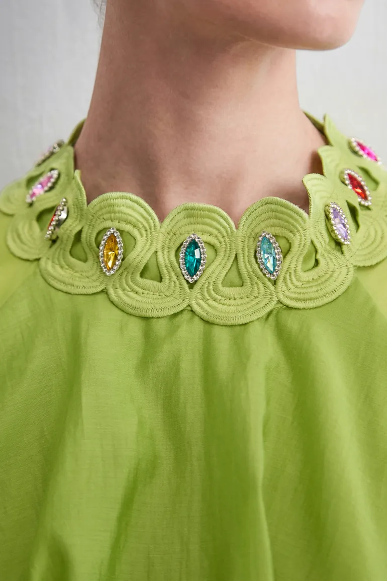 Heavenly Energy Green Tiered Ruffle Maxi Dress - 1