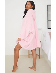 Pink Borg Hooded Blanket - 1