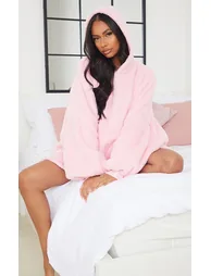 Pink Borg Hooded Blanket