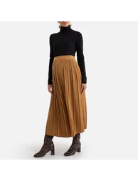 Cotton Maternity Turtleneck T-Shirt with Long Sleeves - 3