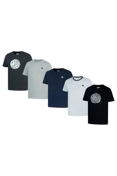 Pretty Green Mens T-Shirt (Pack of 5) - Multicoloured