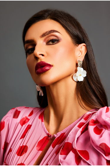 Fennel Geometry Flowers Earrings
