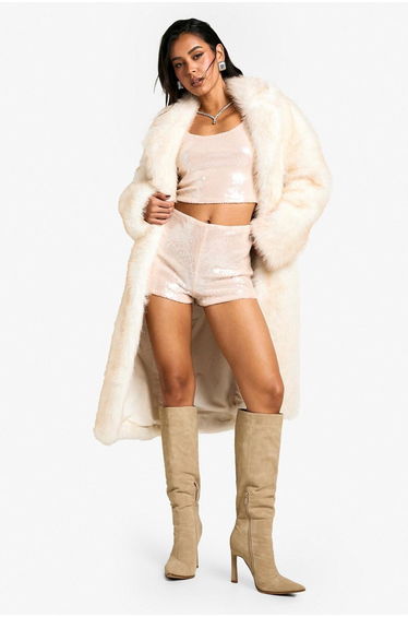 Sequin Hotpant - champagne