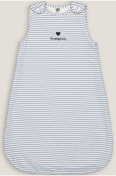 Reversible Summer Sleeping Bag in Striped Jersey