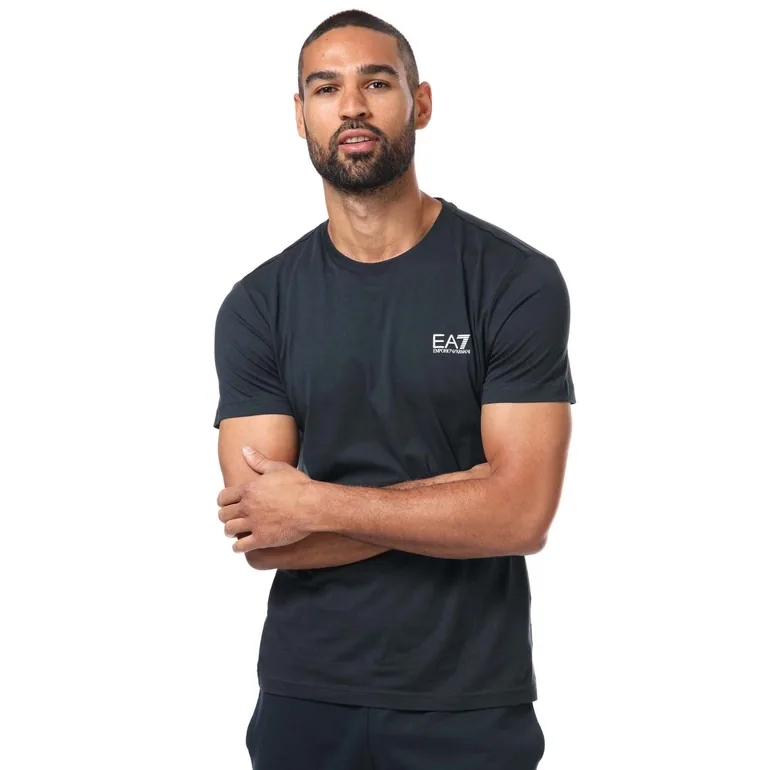 Men's Emporio Armani EA7 Core ID T-Shirt in Blue - 3