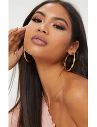 Gold Twisted Hoop Earrings