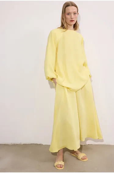 RAGLAN SLEEVE DRAPED TUNIC
