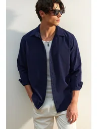 Shirt - Navy blue - Regular fit - 1