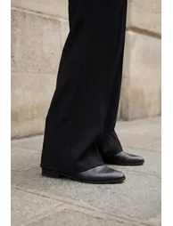 MY FASHION High Waist Pleated Straight Leg Trousers - 4