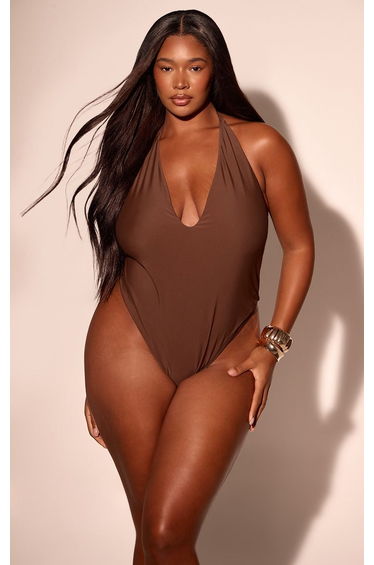 Plus Chocolate Plunge Swimsuit