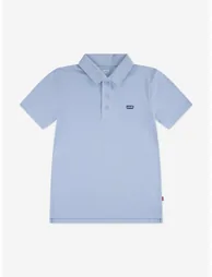 Levi's Boys Back Neck Tape Polo Shirt in Blue