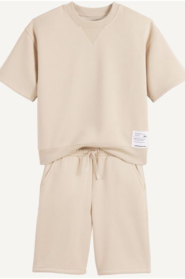 Fleece Crew Neck Sweatshirt/Bermuda Shorts Outfit