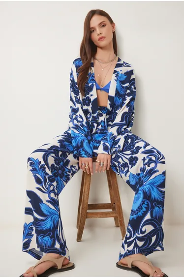 طقم هابينس إسطنبول باللون الأزرق