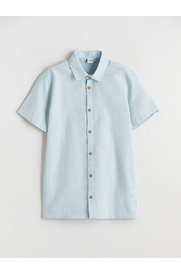 Textured Short-Sleeve Shirt for Boys