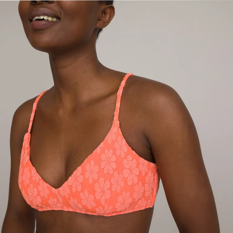 Towelling Triangle Bikini Top - 2