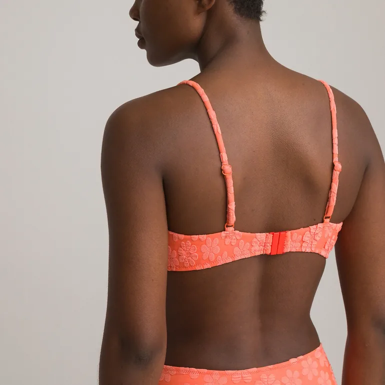 Towelling Triangle Bikini Top - 1