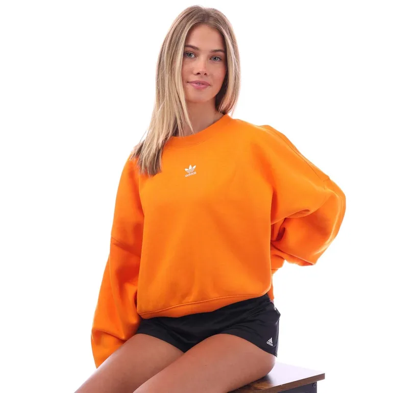 Women's adidas Originals Adicolor Essentials Fleece Sweatshirt in Orange - 3