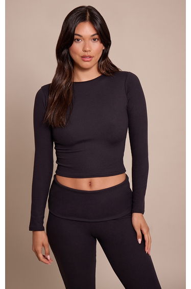 Black Soft Touch Long Sleeve Top