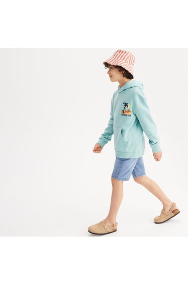 Palm Tree Print Hoodie