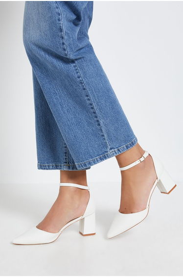 Blanchette Faux Leather Medium Heel Court Shoes